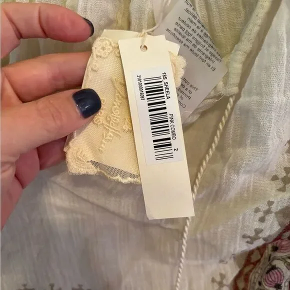 Mes Demoiselles Sheela Cream and Multicolor Boho Blouse - Picture 3 of 5